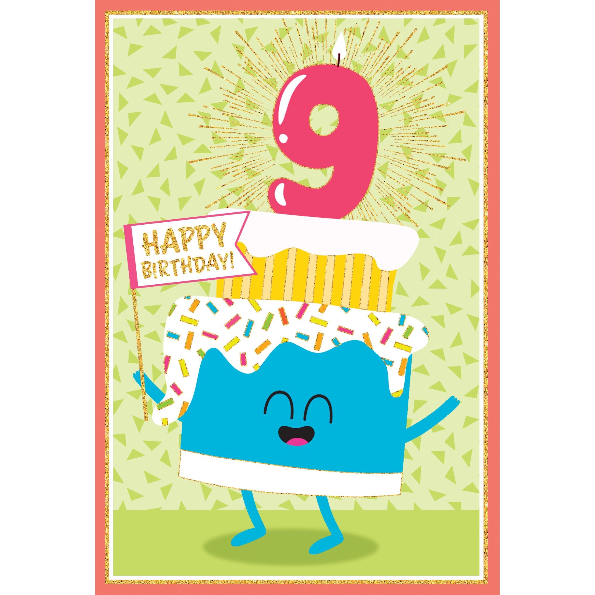 9th Cake Birthday Card